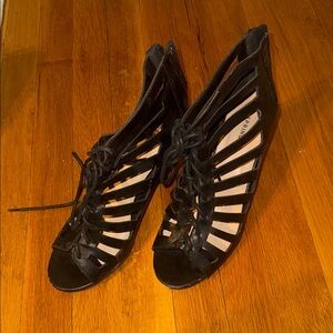 Call It Spring Black Strappy Heels